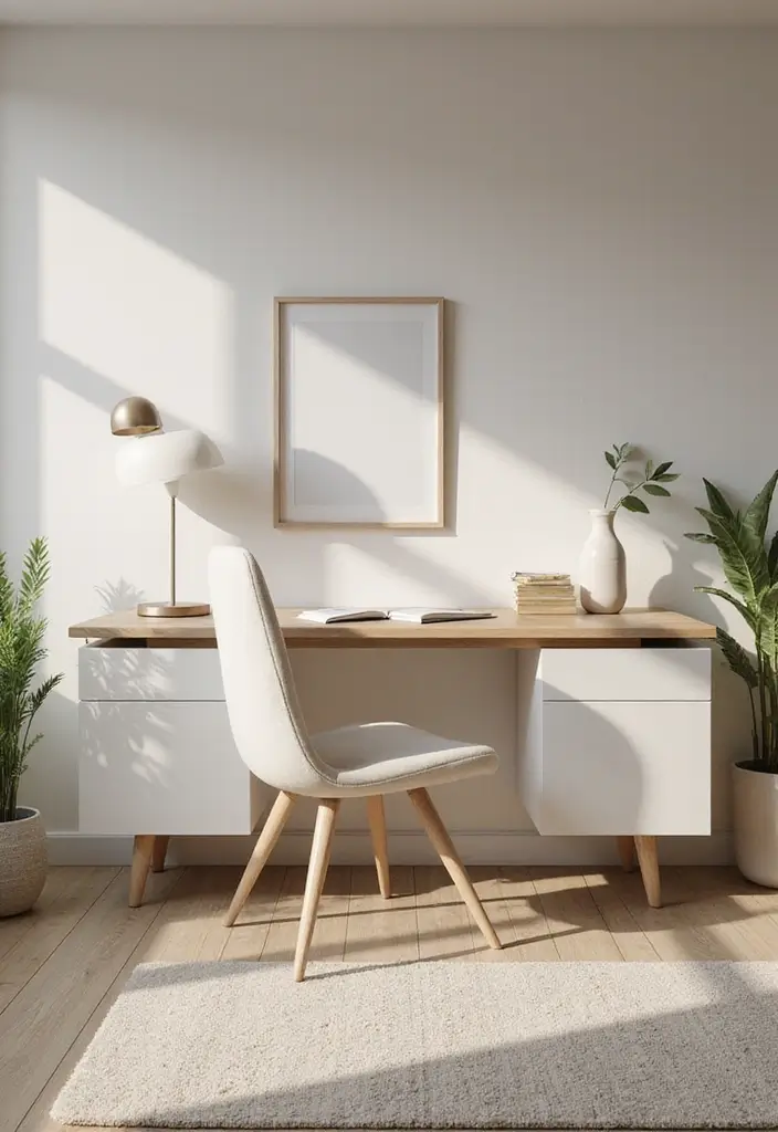 29 Office Den Room Ideas That Inspire Productivity 6. Minimalist Approach