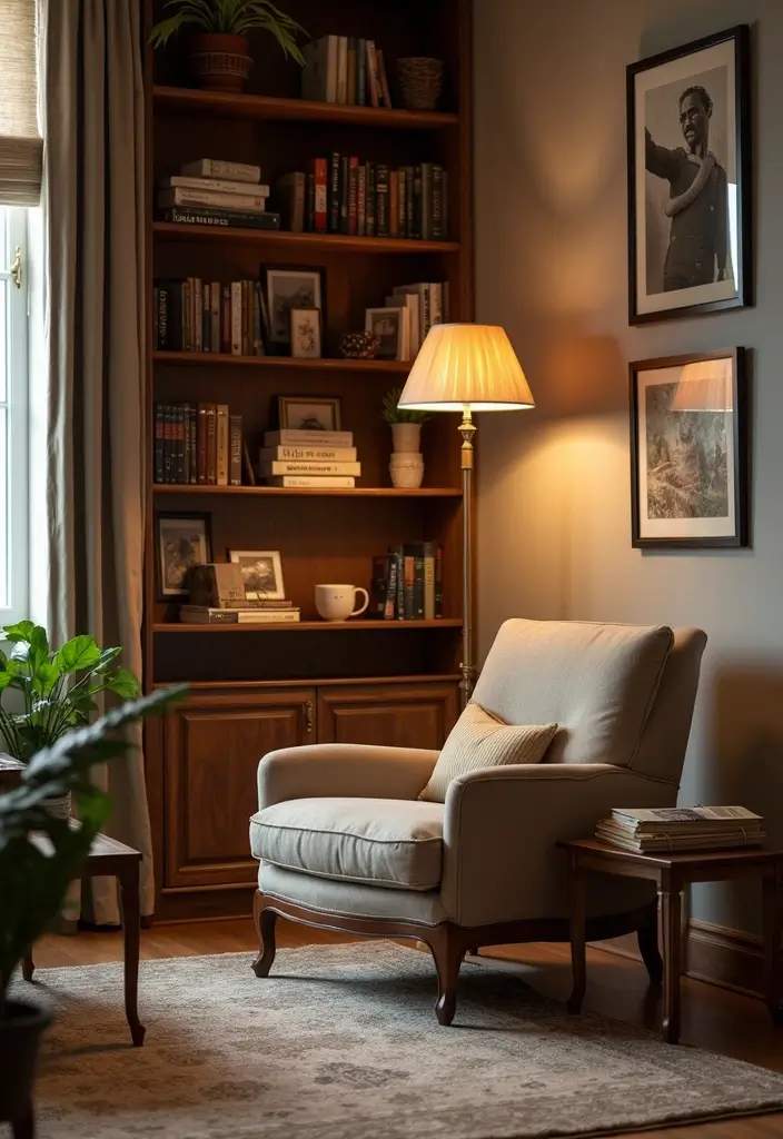 29 Office Den Room Ideas That Inspire Productivity 8. Cozy Reading Nook