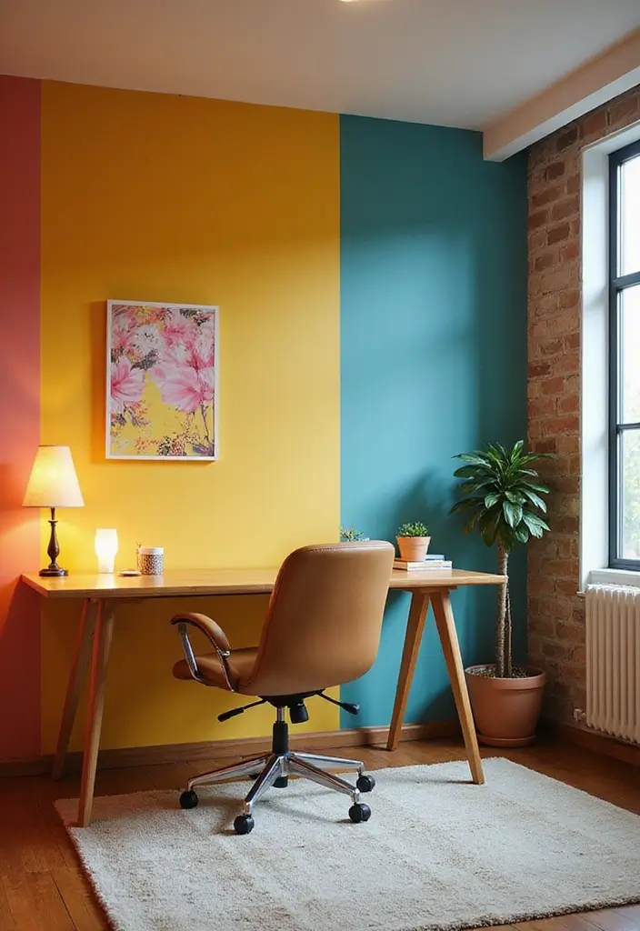 29 Office Den Room Ideas That Inspire Productivity 9. Dynamic Wall Colors