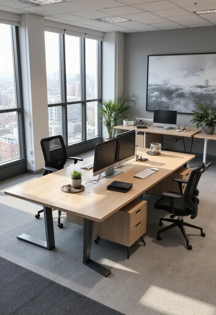 29 Office Table Design Ideas for Modern Workspaces 23. Modular Desk Design