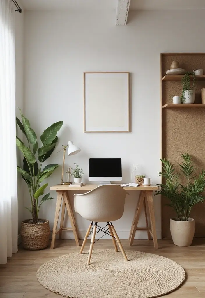 29 Office Table Design Ideas for Modern Workspaces 29. Zen Inspired Desk