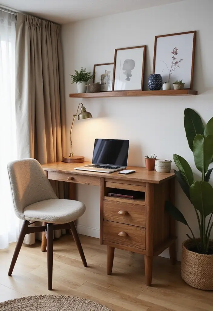 29 Office Table Design Ideas for Modern Workspaces 9. Dual Purpose Desk