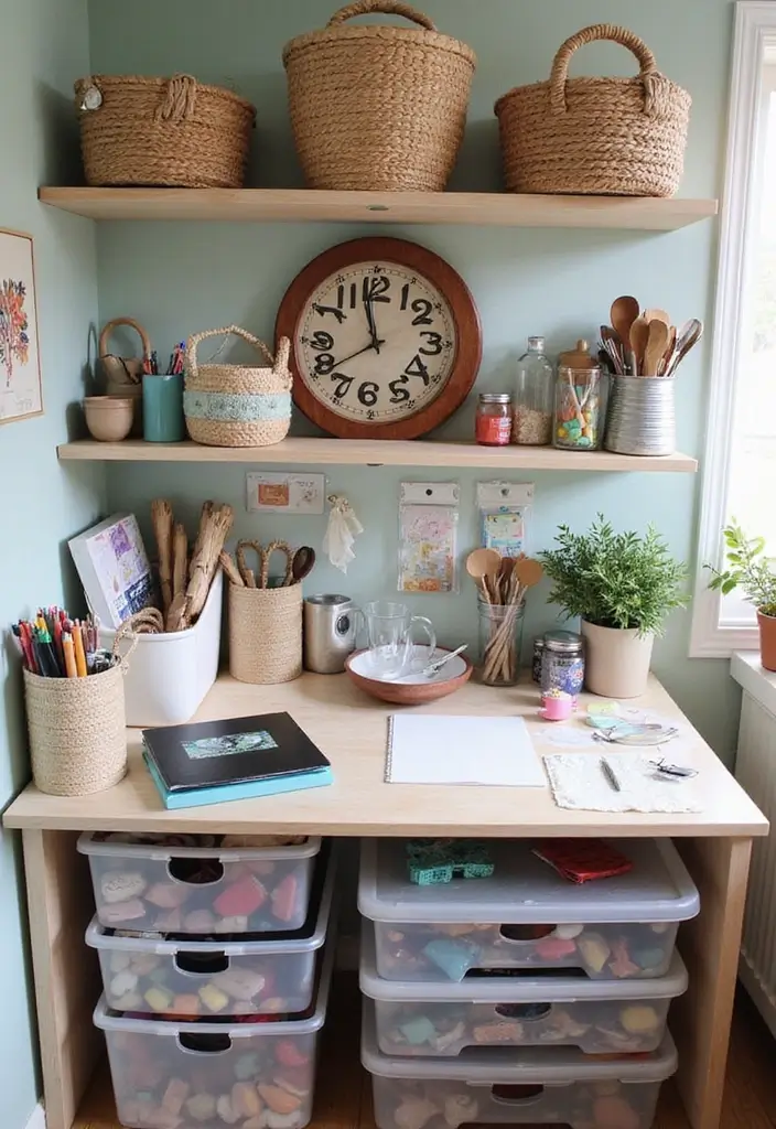 29+ Studio Office Ideas That Inspire Creativity 19 29 Studio Office Ideas That Inspire Creativity 19. Organized Craft Corner