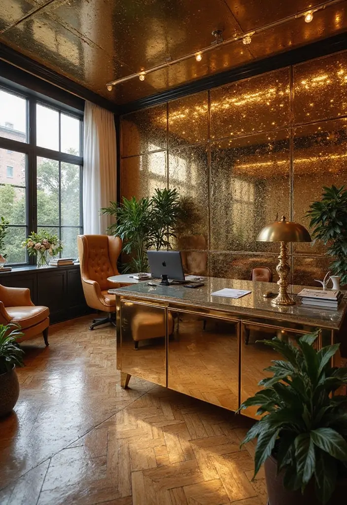 29+ Studio Office Ideas That Inspire Creativity 28 29 Studio Office Ideas That Inspire Creativity 28. A Touch of Glam