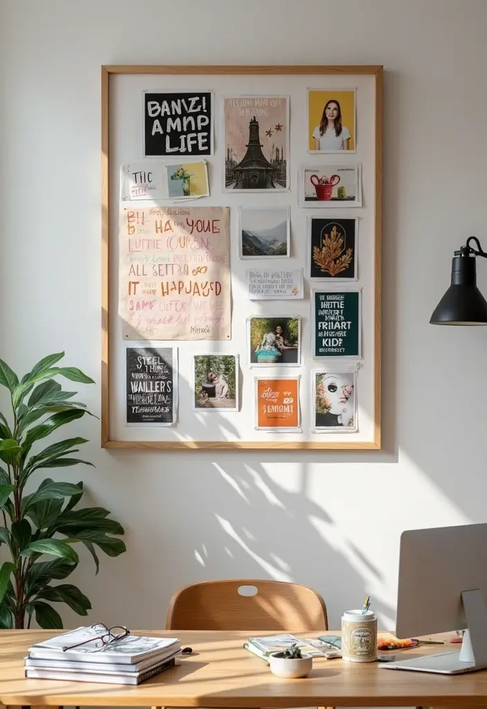 29 Womens Home Office Ideas for Creative Workspaces 17. Mood Board Inspiration
