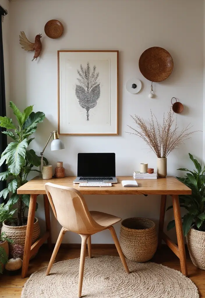 29 Womens Home Office Ideas for Creative Workspaces 18. Artisanal Touches