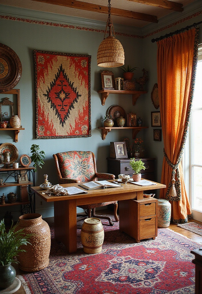 29 Womens Home Office Ideas for Creative Workspaces 24. Global Inspirations