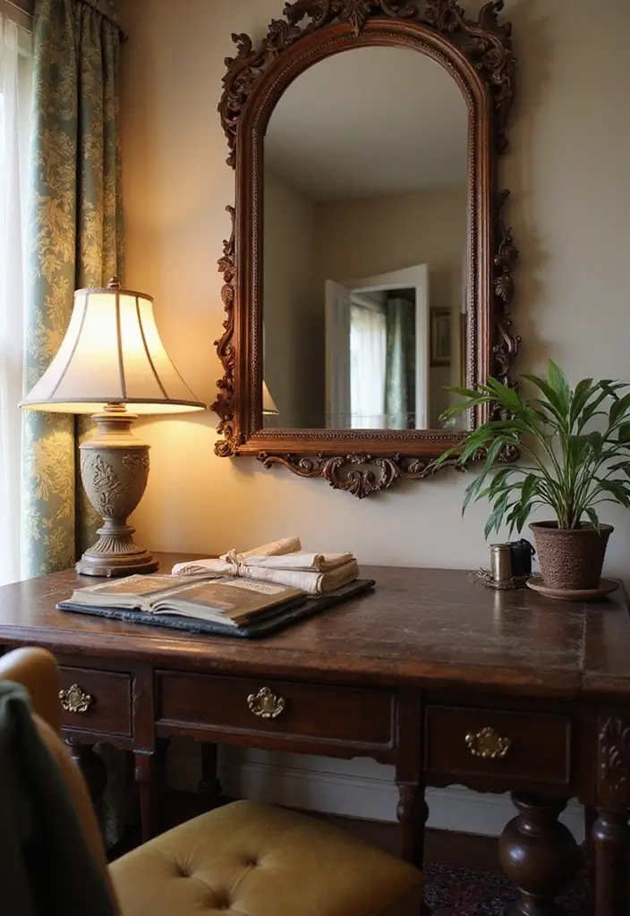 29 Womens Home Office Ideas for Creative Workspaces 26. Vintage Finds