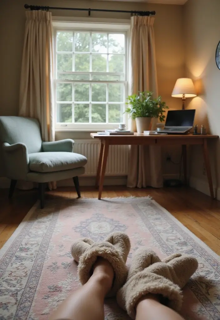 30+ Cottage Office Ideas That Feel Cozy and Inviting 24 30 Cottage Office Ideas That Feel Cozy and Inviting 24. Cozy Footwear