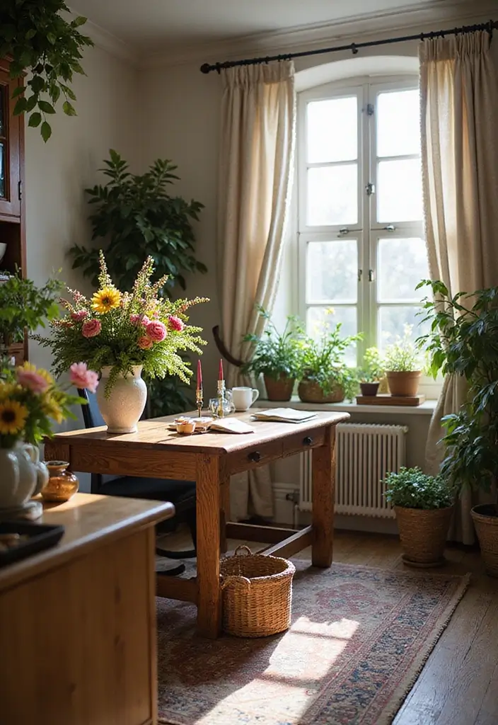 30+ Cottage Office Ideas That Feel Cozy and Inviting 28 30 Cottage Office Ideas That Feel Cozy and Inviting 28. Seasonal Flower Arrangements