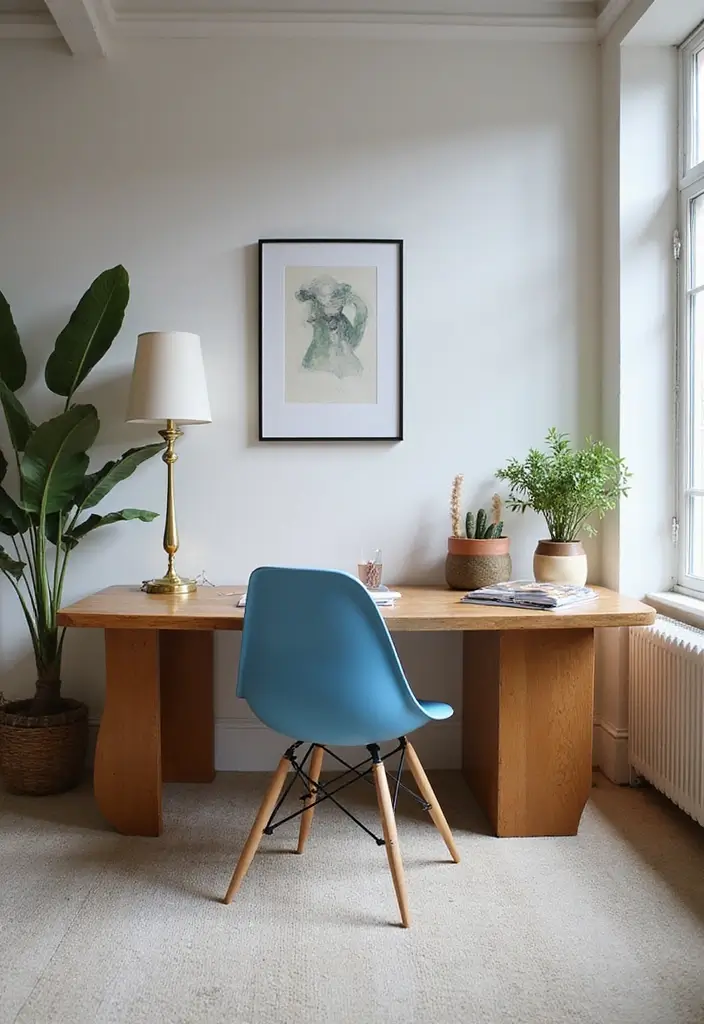 30 Dark Blue Office Designs That Feel Bold and Elegant 8. Bold Furniture Choices