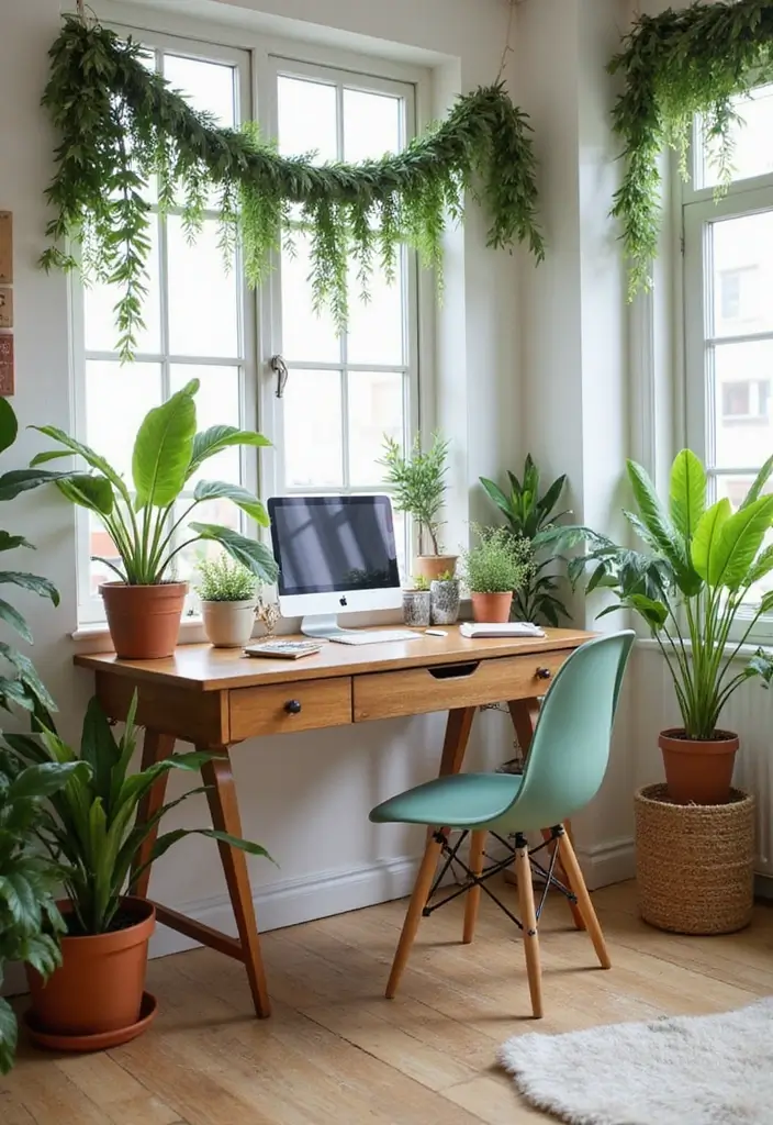 30+ Glam Office Ideas for a Stylish Work Atmosphere 11 30 Glam Office Ideas for a Stylish Work Atmosphere 11. Botanical Elements