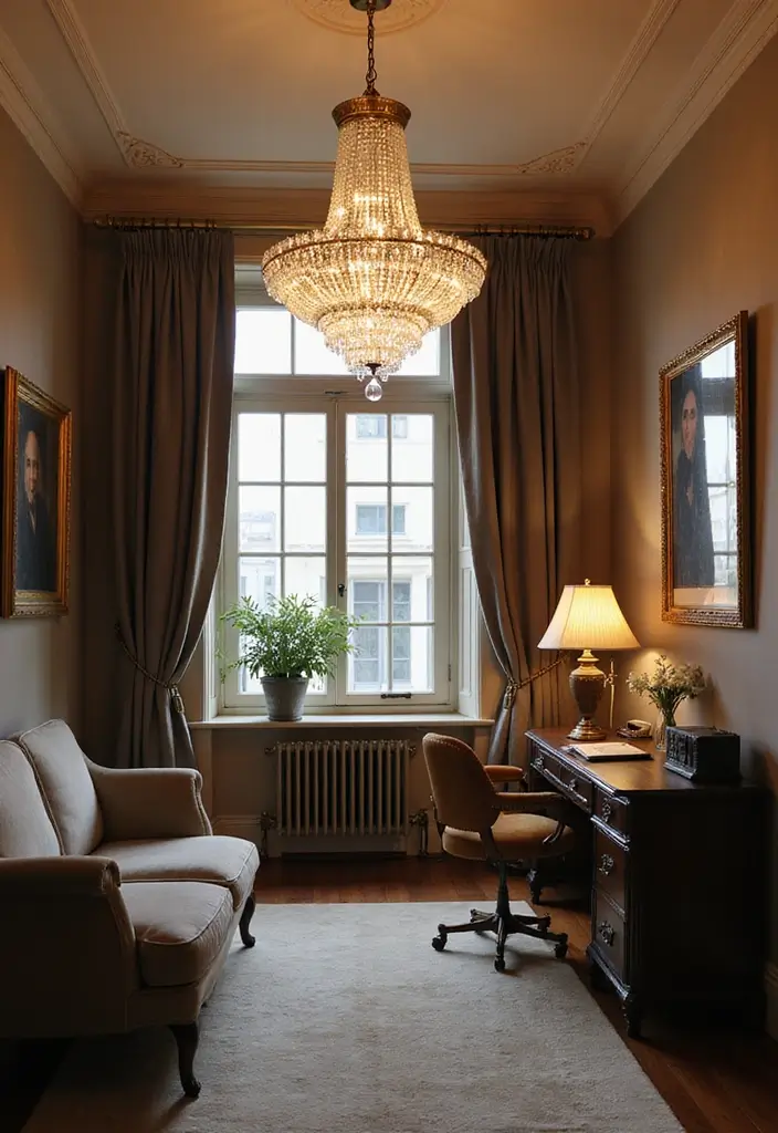 30+ Glam Office Ideas for a Stylish Work Atmosphere 4 30 Glam Office Ideas for a Stylish Work Atmosphere 4. Chic Lighting Fixtures