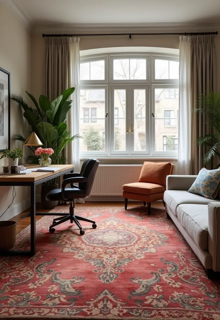 30+ Glam Office Ideas for a Stylish Work Atmosphere 5 30 Glam Office Ideas for a Stylish Work Atmosphere 5. Luxe Area Rugs