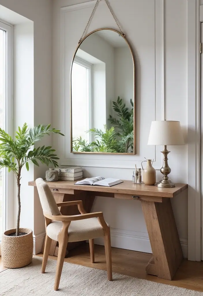 30+ Glam Office Ideas for a Stylish Work Atmosphere 8 30 Glam Office Ideas for a Stylish Work Atmosphere 8. Statement Mirrors