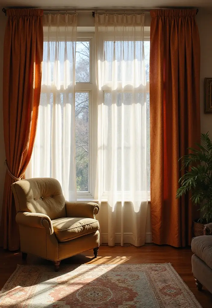 30 Office Curtain Ideas for Style and Privacy 4. Layered Textures