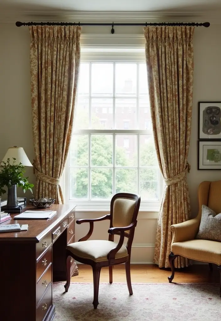 30 Office Curtain Ideas for Style and Privacy 8. Custom Window Treatments