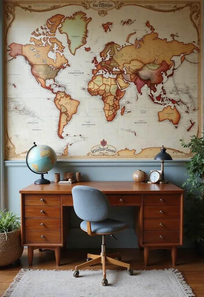 30+ Office Wallpaper Ideas You’ll Want to Try 12 30 Office Wallpaper Ideas Youll Want to Try 12. Vintage Map Designs