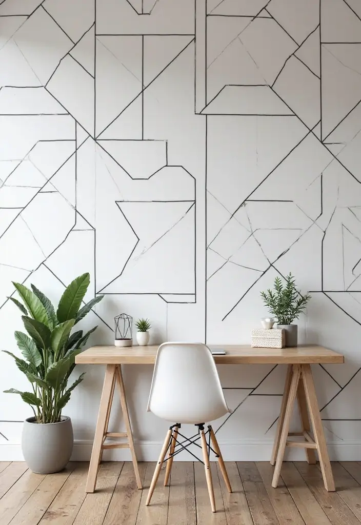 30+ Office Wallpaper Ideas You’ll Want to Try 2 30 Office Wallpaper Ideas Youll Want to Try 2. Geometric Patterns