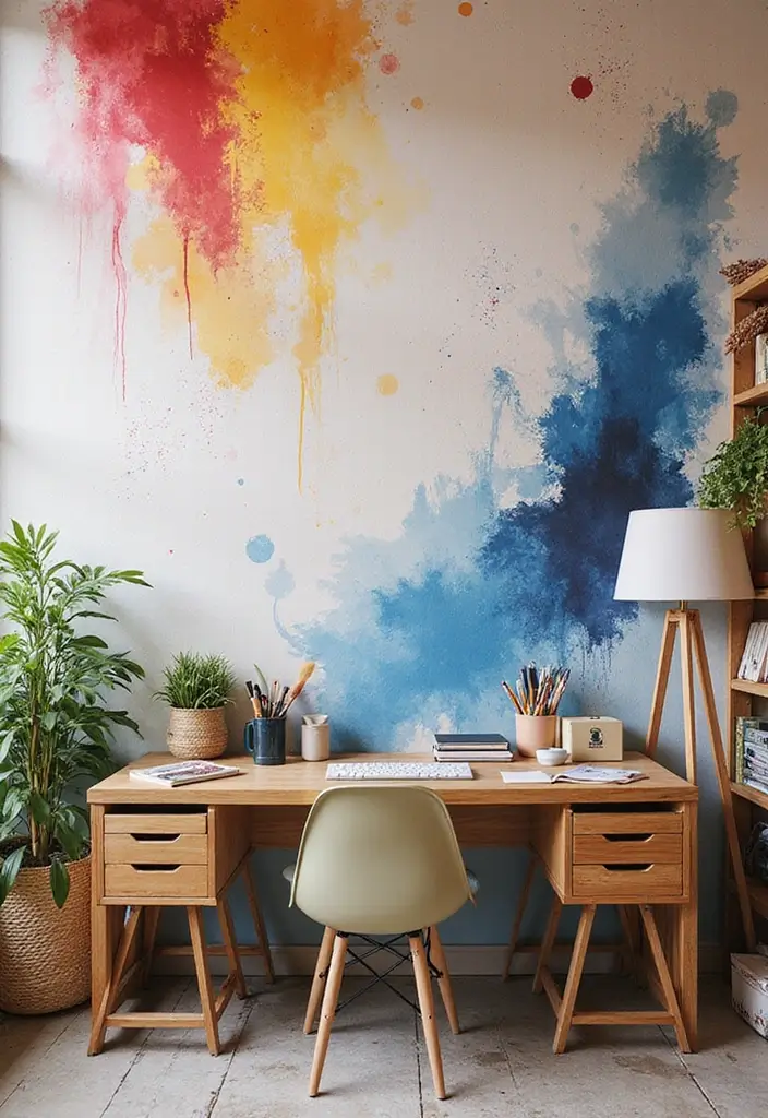 30+ Office Wallpaper Ideas You’ll Want to Try 22 30 Office Wallpaper Ideas Youll Want to Try 22. Artistic Brushstroke Patterns