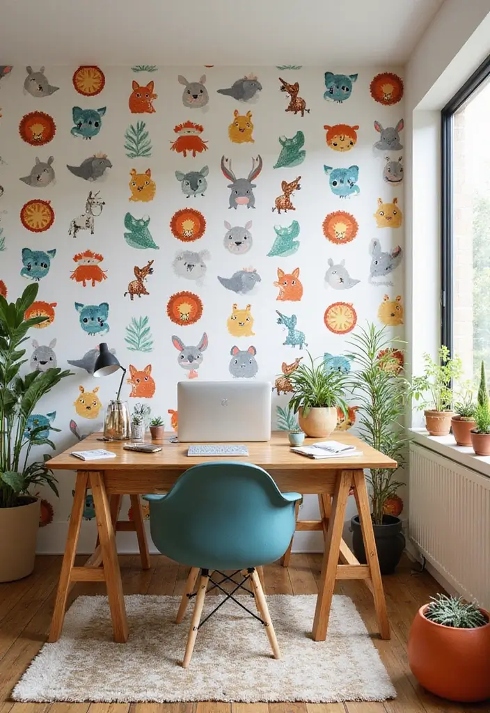 30+ Office Wallpaper Ideas You’ll Want to Try 25 30 Office Wallpaper Ideas Youll Want to Try 25. Playful Animal Prints
