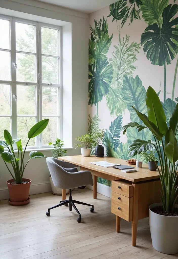 30+ Office Wallpaper Ideas You’ll Want to Try 7 30 Office Wallpaper Ideas Youll Want to Try 7. Eco Conscious Patterns