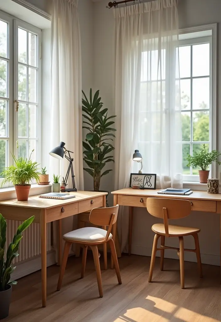 30+ Shared Home Office Ideas That Work for Two 1 30 Shared Home Office Ideas That Work for Two 1. Dual Desk Delight