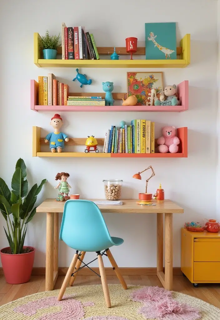 30 Toca Boca Office Ideas That Spark Creativity 13. Creative Wall Shelves