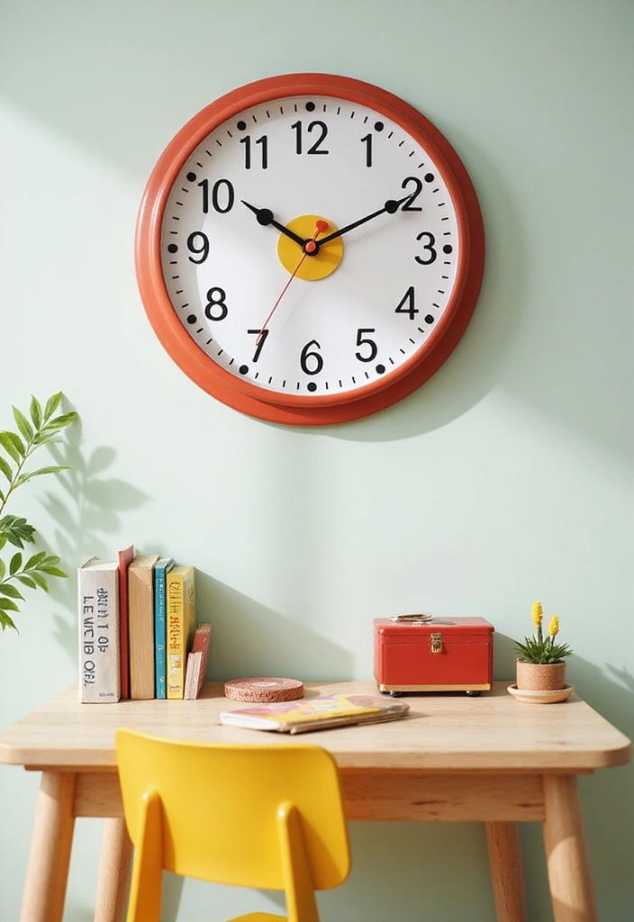 30 Toca Boca Office Ideas That Spark Creativity 21. Playful Themed Wall Clock