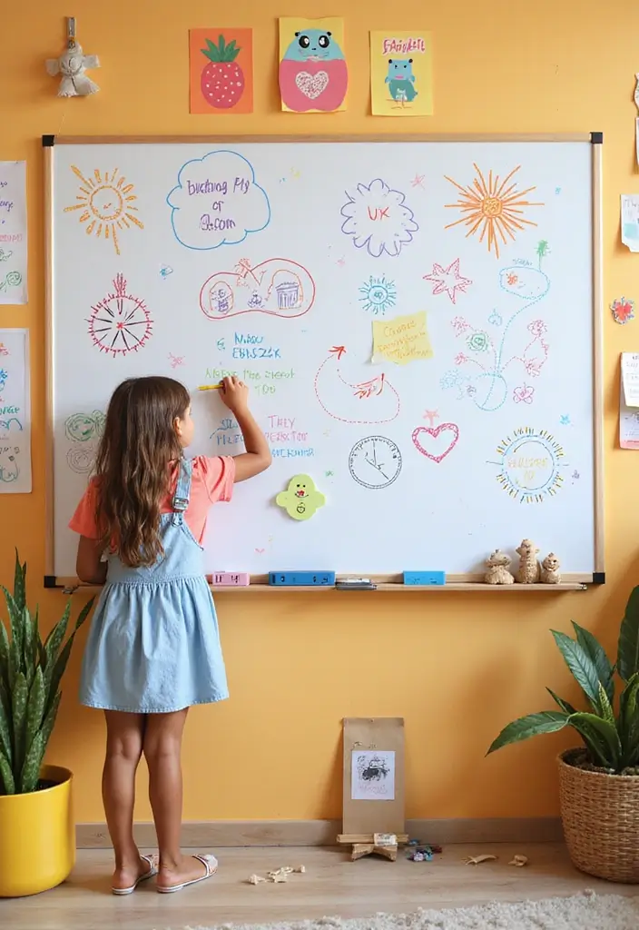 30 Toca Boca Office Ideas That Spark Creativity 29. Engaging Whiteboard Space