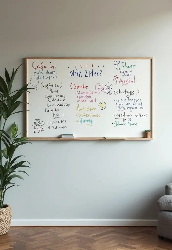 30 White Office Decor Ideas for a Clean Look 20. White Chalkboard