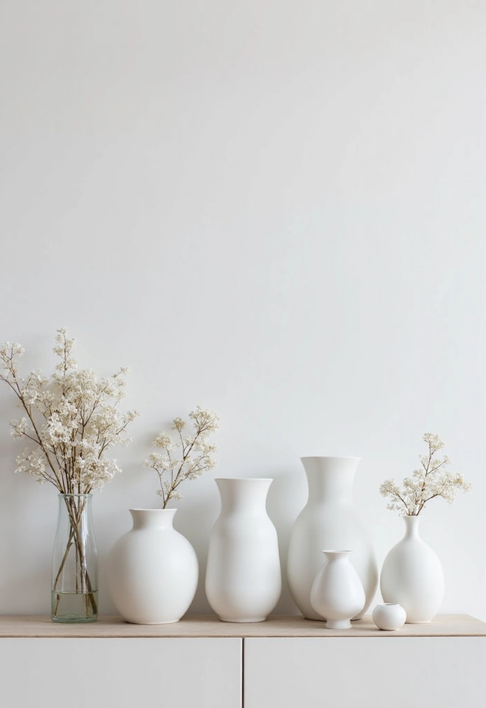 30 White Office Decor Ideas for a Clean Look 26. White Decorative Vases