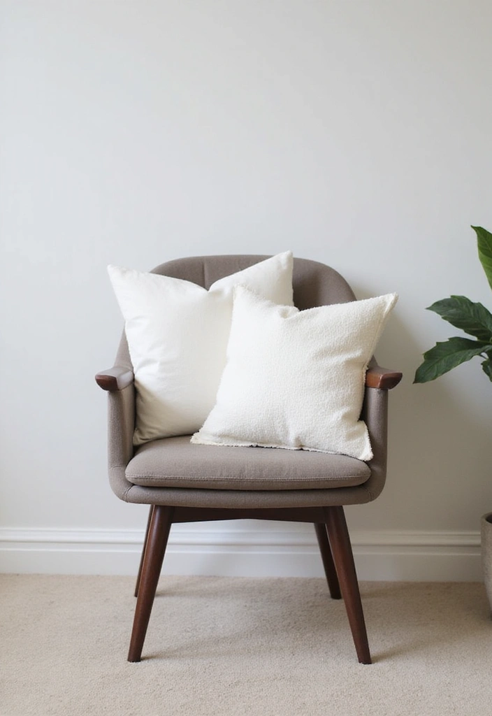 30 White Office Decor Ideas for a Clean Look 28. White Throw Pillows