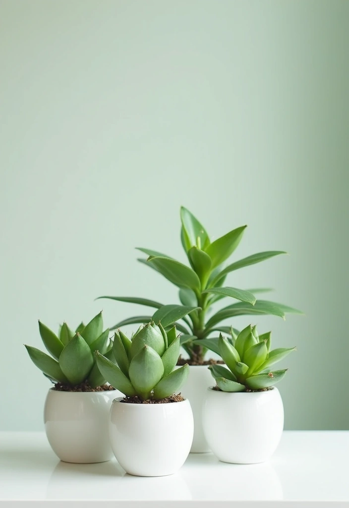 30 White Office Decor Ideas for a Clean Look 29. White Desk Plants