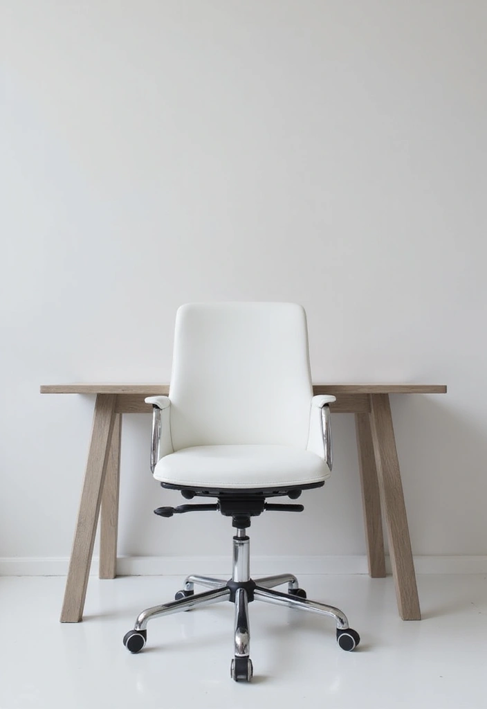 30 White Office Decor Ideas for a Clean Look 4. White Office Chair