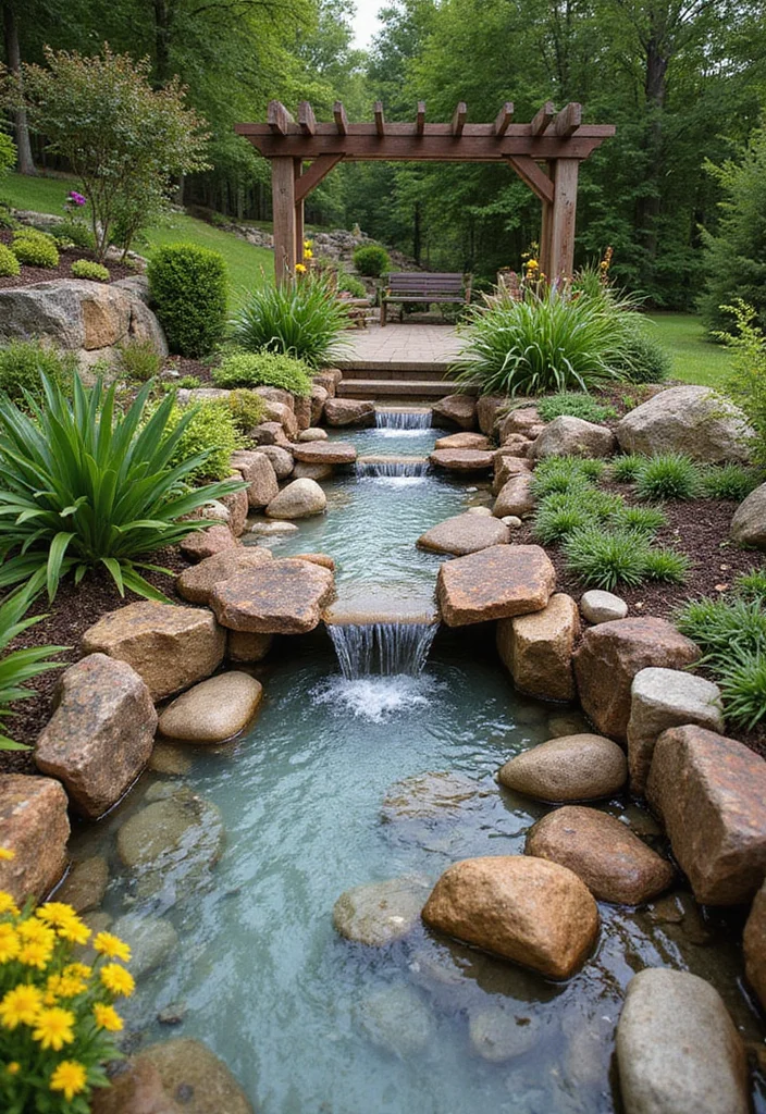 12 Backyard Creek Ideas for Natural Calming Water Features 10. Reclaimed Material Water Features