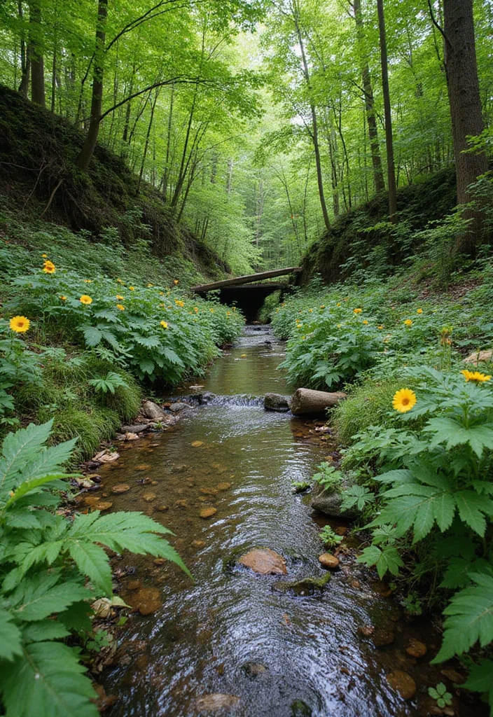 12 Backyard Creek Ideas for Natural Calming Water Features 5. Native Plant Creekside