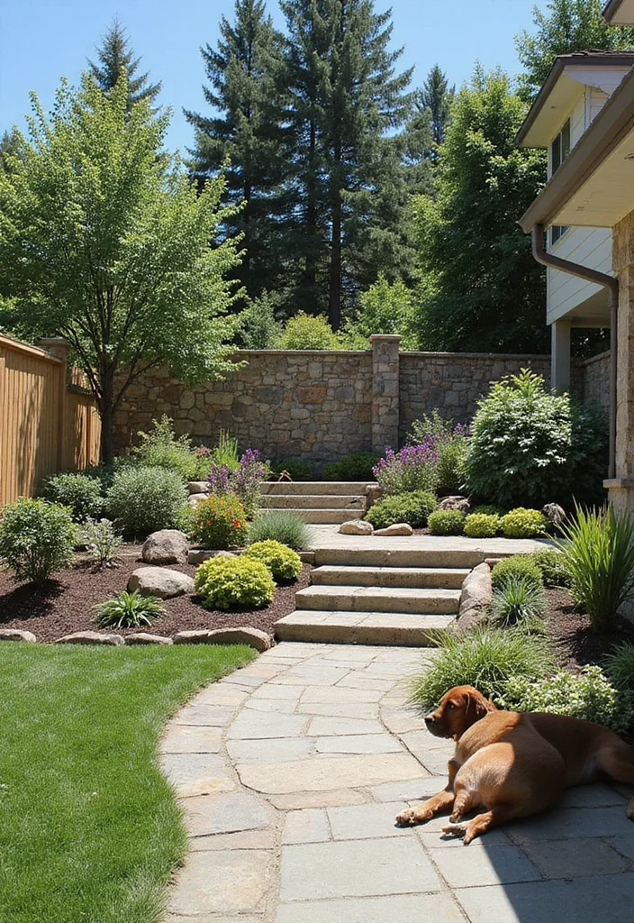 12 Backyard Dog Fence Ideas for Safe Secure Fun Play Spaces 5. Natural Stone Walls A Permanent and Elegant Solution