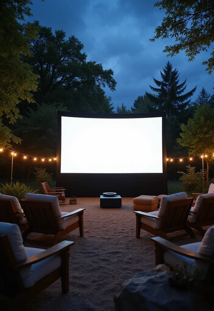 12 Backyard Movie Night Ideas for Fun Cozy Outdoor Evenings 10. Install a Projection Setup