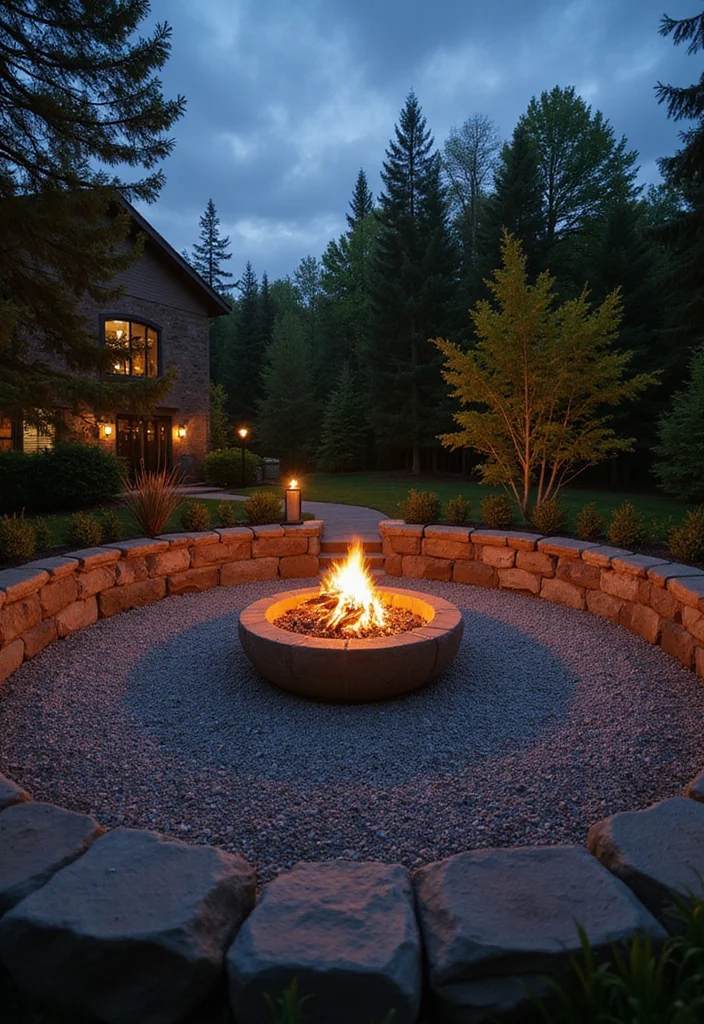 12 Backyard Pea Gravel Ideas for Simple Clean Low Maintenance Style 1 12 Backyard Pea Gravel Ideas for Simple Clean Low Maintenance Style 1. Cozy Fire Pit Retreat