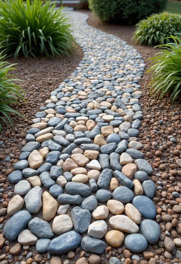 12 Backyard Pea Gravel Ideas for Simple Clean Low Maintenance Style 122 12 Backyard Pea Gravel Ideas for Simple Clean Low Maintenance Style 12. Playful Pebble Mosaic