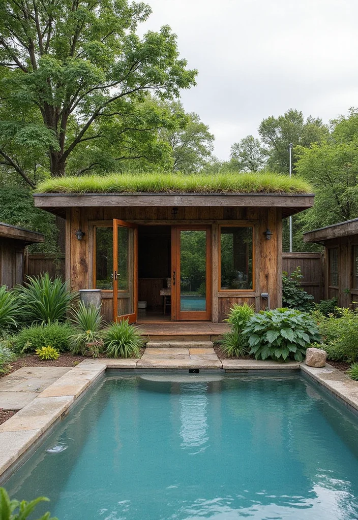12 Backyard Pool House Ideas for Convenient Comfortable Hosting 1. Eco Friendly Pool House Design
