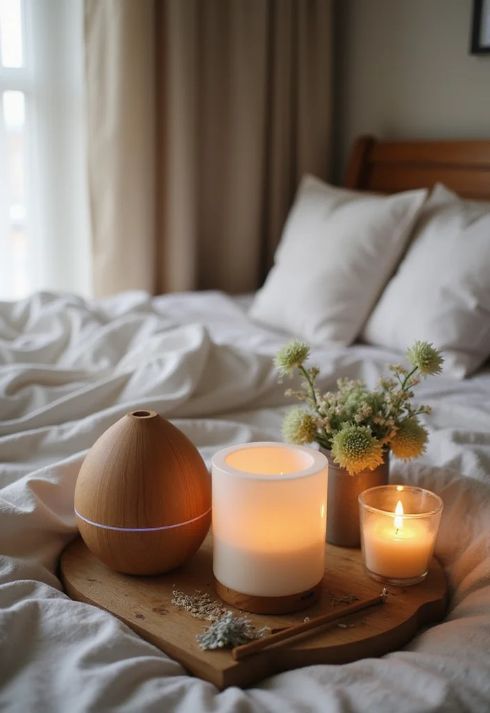 12 Basic Bedroom Ideas for Clean Simple Comfortable Living 9. Create a Calming Atmosphere with Scents