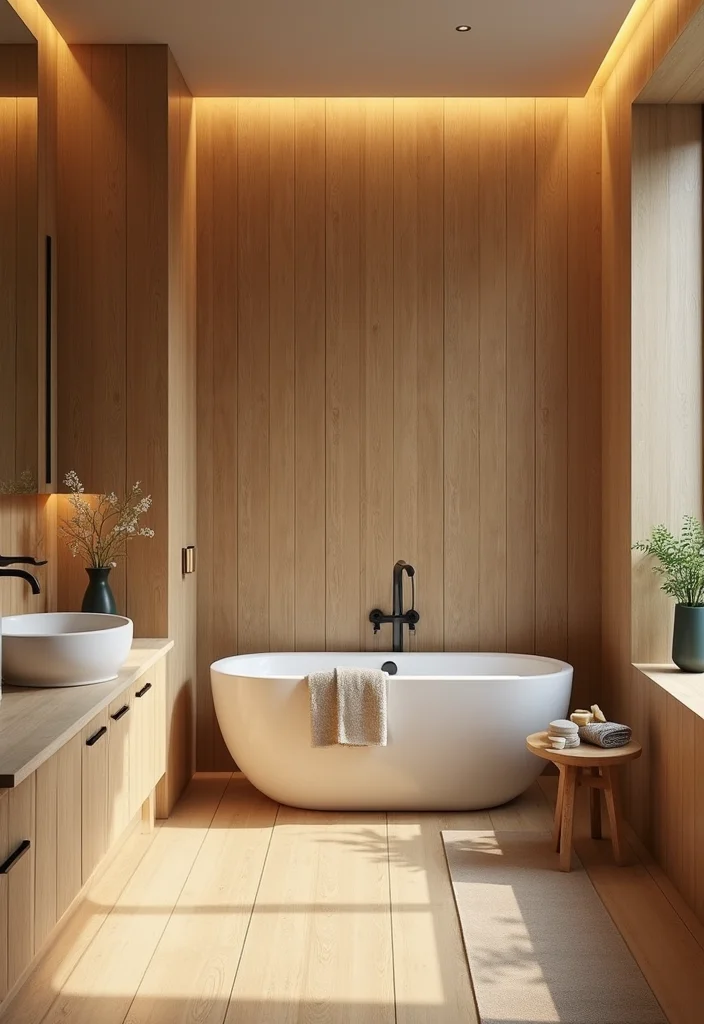 12 Bathroom Floor Tile Ideas for Durable Beautiful Everyday Use 10. Bamboo Tiles