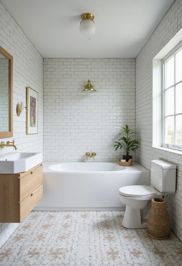 12 Bathroom Floor Tile Ideas for Durable Beautiful Everyday Use 5. Subway Tiles