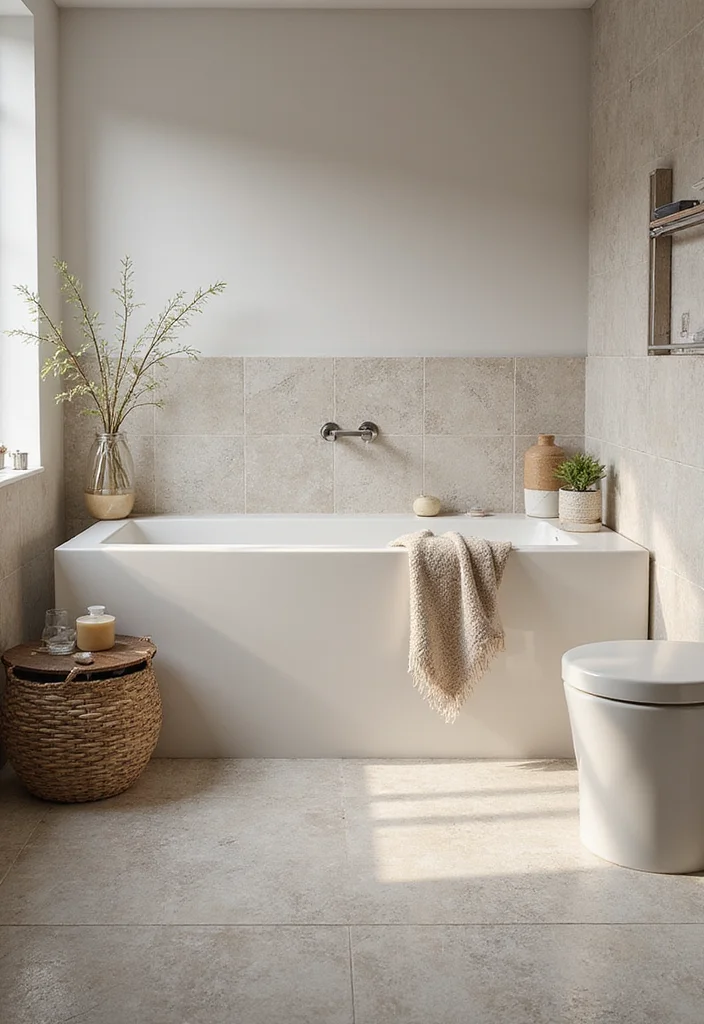 12 Bathroom Flooring Ideas for Practical Waterproof Modern Appeal 8. Sustainable Carpet Tiles Soft Touch