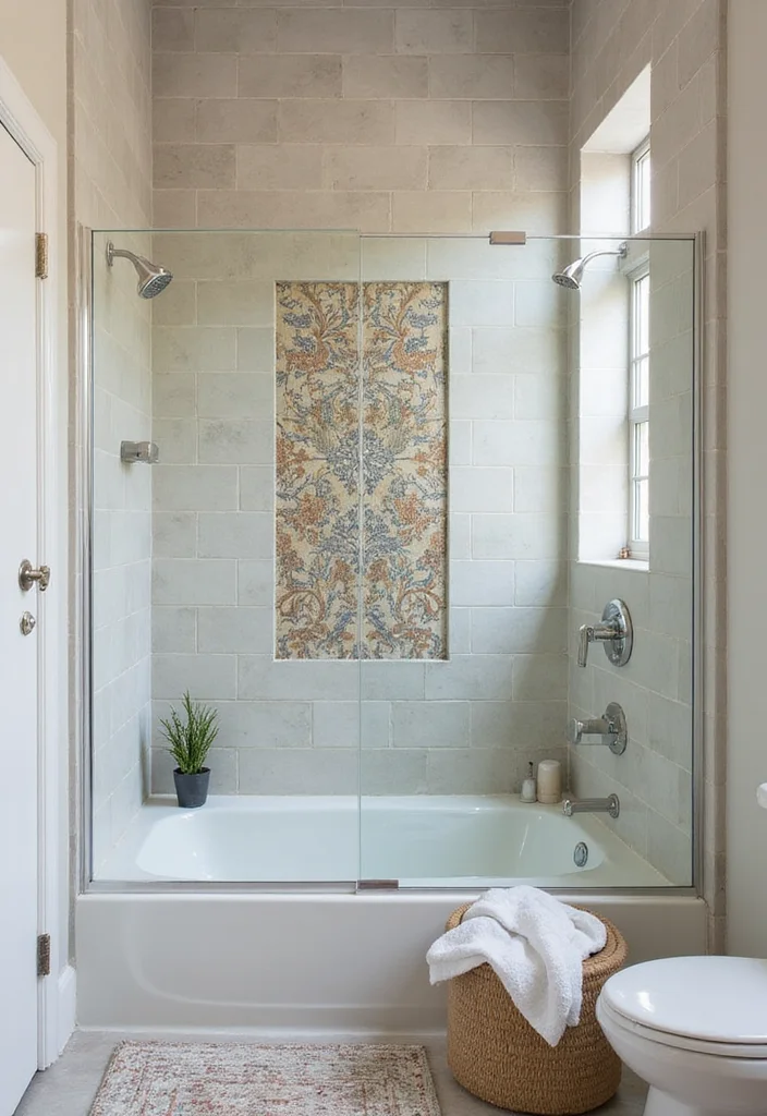 12 Bathroom Shower Tile Ideas for Spa-Like Stylish Spaces 122 12 Bathroom Shower Tile Ideas for Spa Like Stylish Spaces 12. Eco Conscious Decorative Tile Accents