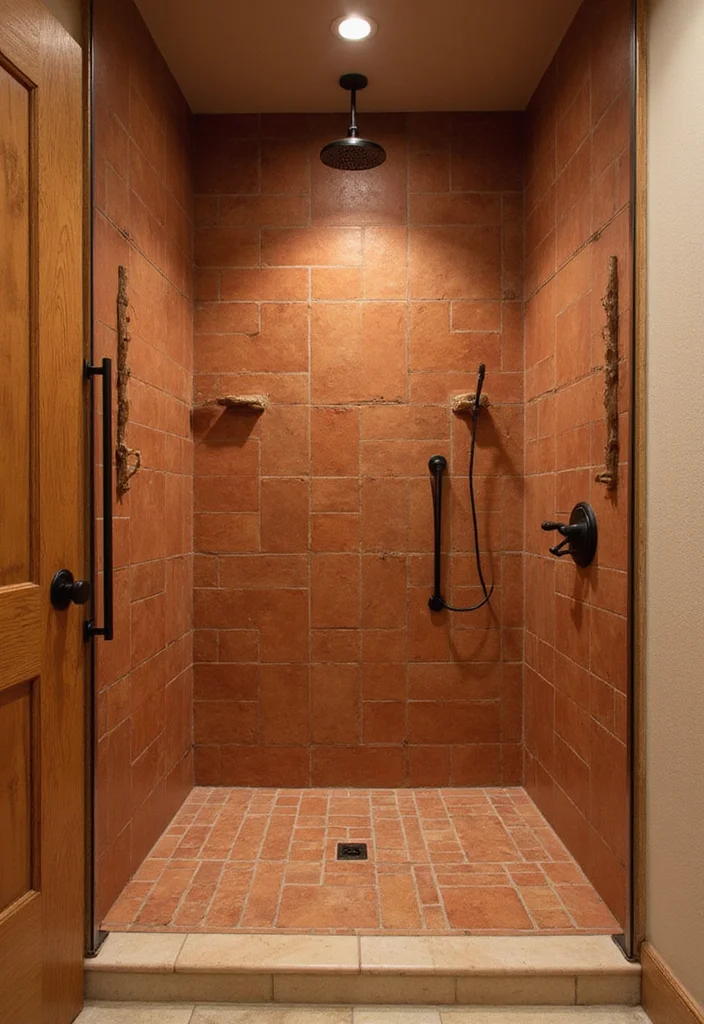 12 Bathroom Shower Tile Ideas for Spa-Like Stylish Spaces 34 12 Bathroom Shower Tile Ideas for Spa Like Stylish Spaces 4. Terracotta Tiles