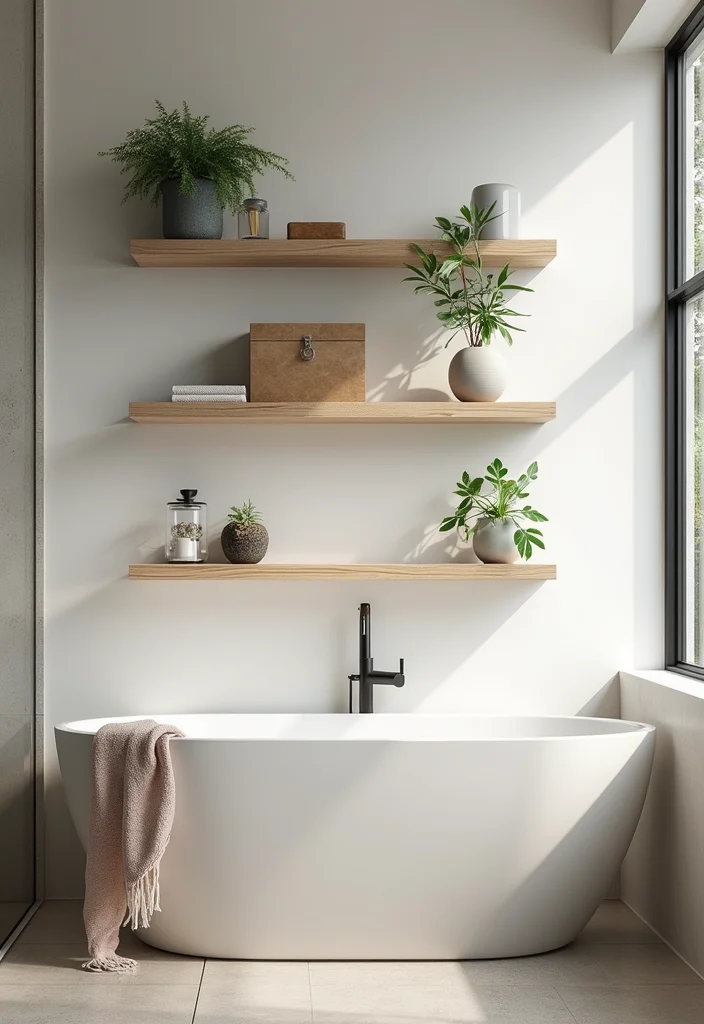 12 Bathroom Storage Ideas for Organized Easy Daily Living 1. Floating Shelves for Style and Storage