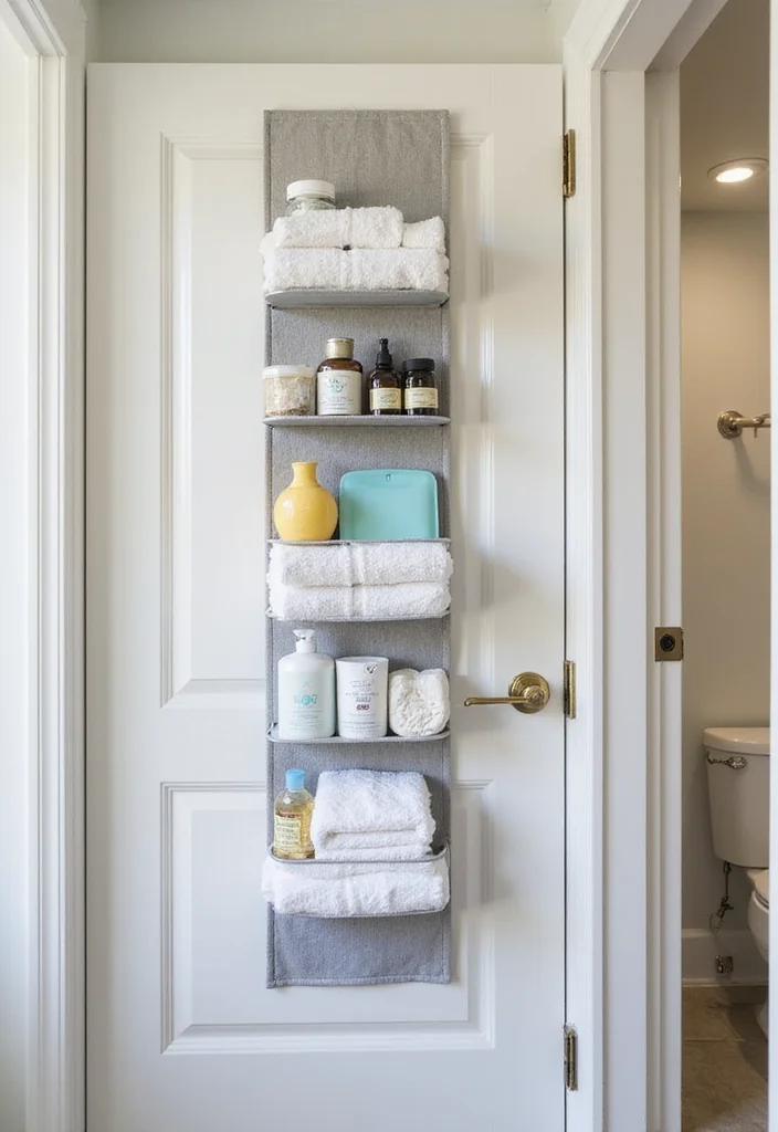 12 Bathroom Storage Ideas for Organized Easy Daily Living 2. Over the Door Organizers